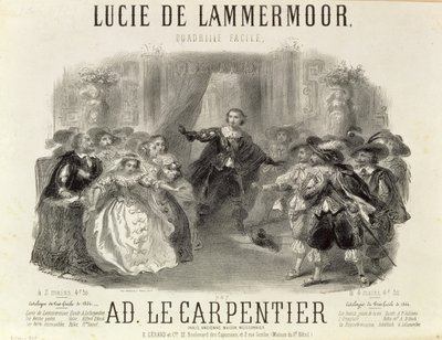 ドメニコGMドニゼッティ（1797-1848）、1864年のオペラ「ルチアデラマームーア」 作： French School